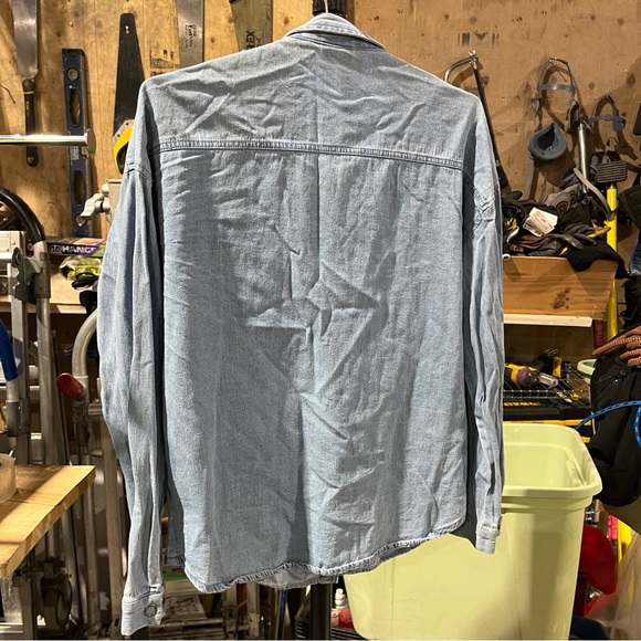 Noisy May Denim Fringe Shirt - Picture 5 of 6